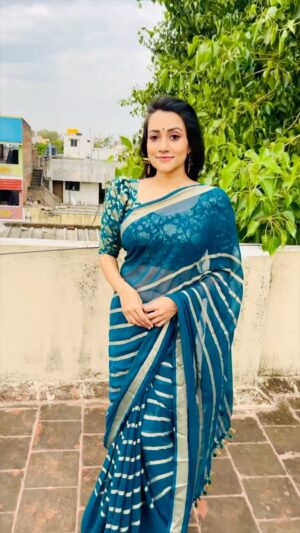 Asritha P Instagram - Saree @srisaicollections9 
Blouse @abarnasundarramanclothing 
Mua @ash_makeupempire 
.
#asrithasreedasofficial #tamilumsaraswathiyum #vijaytelevision #actress #traditional #saree #collab #womenentrepreneurs
