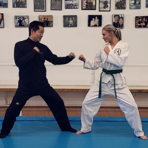 Athena Perample Instagram - Slowly but surely “building TRUE CONFIDENCE through knowledge in the mind, honesty in the heart, and strength in the body.” Thank you @simonrhee @cindyrhee and everyone at #simonrheetaekwondo for sharing your knowledge and support. You inspire me every day to stay dedicated to personal growth. My thoughts, perspective and life is changing for the better because I have this studio to come to every week. Thank you!! #tkd #tkdtesting #progress #martialarts #colorup #twostripes ❤️🥋