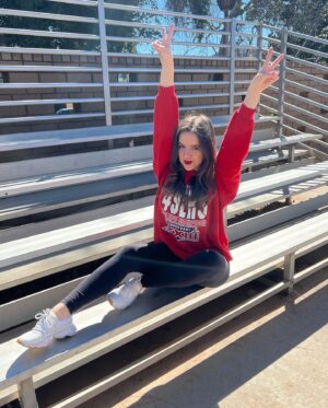 Aubrey K. Miller Instagram - Game day! Go 49ers! ♥️🏈 #SuperBowl #SBLVIII