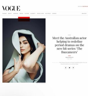 Aubri Ibrag Instagram - Thank you @vogueaustralia ! 

Watch #TheBucaneers on @appletv ♥️♥️♥️

📸 @stephaniedianiphoto 
👗 @itsmerazzie 
💄 @misha212 
💇🏻‍♀️ @peterbutlerhair