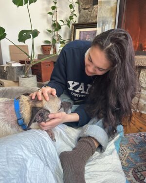Audra McDonald Instagram - After a lovely day filled with a cheeseburger and fries, hanging out in his bed next to a cozy fire, and lots of snuggles and love, Sweet Butler Elizabeth Eggfartson passed peacefully over the rainbow bridge today surrounded by his family who loved him so very much.Our hearts are broken. He was such a good boy. We will miss him forever. #ButlertheTailWaggingDoggy 💔🐕🌈❤️