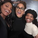 Audra McDonald Instagram - I was so happy to be in conversation with these amazing women about @originmovie last night. Also so happy that my sister from another mister @mslachanze and sweet tv daughter @deneebenton were there to support. ❤️❤️ Thank you @ava for inviting me to be a part of your bold and beautiful film. 🙌🏾Thank you @aunjanue_ellis447 for your absolute inspirational brilliance on screen.🙌🏾Thank you @gayleking for leading us in lovely conversation.🙏🏾Opens in theaters Jan 19th. Style by @jakesokoloff 👗: @chiarabonilapetiterobe 💎: @alexisbittar 💇🏽‍♀️: @chiomanvhair 💄: @jilloshrymakeup 📸: @raelyks