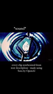 August Kamp Instagram - every frame of this video is synthetic, made with ai using text as input. i’m super proud to be helping the research team at OpenAI by testing out their new video model, Sora. the song is an excerpt from my new single 