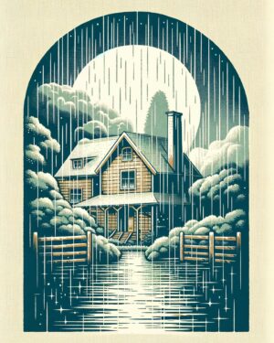 August Kamp Instagram - moon trees, houses - continued illustrative works - got a fav ?