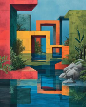 August Kamp Instagram - experimental illustrative works with liminal museums as a focal theme