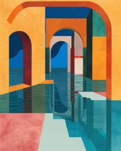 August Kamp Instagram - experimental illustrative works with liminal museums as a focal theme