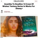 Avantika Vandanapu Instagram – ❗NEW ERA OF DISNEY PRINCESS❗
🧚👸🧝‍♀️
i genuinely have tears in my eyes posting this right now. @roshanichokshi wrote one of my favorite books till date. SWIPE to read a little logline of it – promise you won’t regret it. ever since i read ‘a crown of wishes’ two years ago, it became my passion to see the novel come to life. 
so, to now, have the HONOR of being able to headline and EXECUTIVE PRODUCE (how fcking cool is that?!?!) this fantasy show – that’s going to launch a new era of princesses for disney – is absolutely crazy. 

show all the support you can – that’s how we ensure that this makes it to your TV at home :).

all my thanks to @disney @disneyplus @zannedevine @rajvr42 @reenaksingh331 @roshanichokshi – i can’t wait to go on this journey with you all.