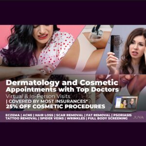 Aviva Drescher Instagram - Do you want to speak with a dermatologist about medical or cosmetic issues from the safety of your home? @juvaskinandlasercenter is offering limited in-person office hours as well as remote virtual appointments!

Dr Bruce Katz and associates are among the most experienced dermatologists and cosmetic surgeons in the country and have been listed regularly in Castle Connolly New York Magazine’s Top Doctors! Featured on Good Morning America, The Today Show, Dr Oz and The Doctors Show, their providers are available for virtual appointments from Monday to Saturday, 8 AM to 6 PM and have office hours for essential visits Monday through Friday. The JUVA Skin & Laser Center facility is accredited by the AAAHC and meets the highest CDC medical standards for cleanliness and sterility.

They accept most insurances and will give 25% off any cosmetic procedure that is booked in April with a deposit (can be used anytime in the next year) if you use my promo code: VirtualAviva.

Call today for remote virtual and Manhattan office appointments-- 212-688-5882. For appointments in our Queens office, call 718-729-8512.