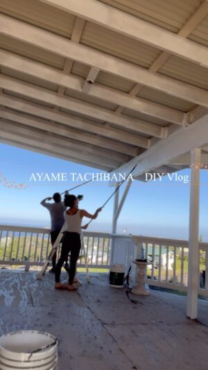 Ayame Tachibana Instagram - Ayame Tachibana DIY Vlog 〜天井ぬりぬりの会〜