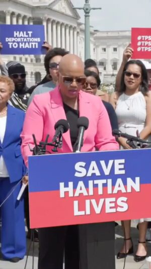 Ayanna Pressley Instagram - If we truly believe that Black lives matter, then that must include Haitian lives.

We’ll never stop fighting for the freedom, safety, dignity, and just future that our Haitian neighbors deserve.