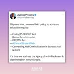 Ayanna Pressley Instagram - On May 17, 1954, SCOTUS affirmed that Black students belong and deserve to show up in school as their full, authentic selves, free from discrimination. But with the ongoing white supremacist assault on education equity, our work is far from finished. 70 years later, we need bold policy to advance education equity: —Ending PUSHOUT Act —Books Save Lives Act —CROWN Act —#CancelStudentDebt —Counseling Not Criminalization in Schools Act —and more It’s time we address the legacy of anti-Blackness and discrimination in our schools. #BrownVBoard