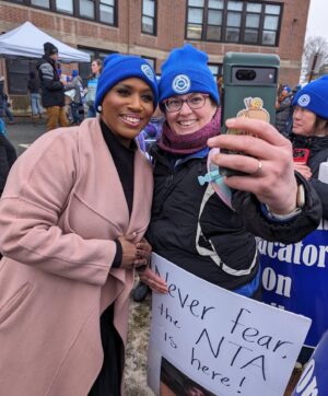 Ayanna Pressley Instagram - To our @newtonteachersassoc—300  of whom call the MA-7th home:

Your work is essential, your livelihoods important, and your lives deeply valued by this Congresswoman.

Proud to be in solidarity as you organize and mobilize for a just contract that values your labor AND your humanity.