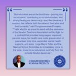 Ayanna Pressley Instagram - Our educators are on the front lines – pouring into our students, contributing to our communities, and strengthening our democracy. I’m proud to stand with @newtonteachersassoc as they fight for a fair and just contract that reflects both the value of their labor and their humanity.