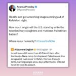 Ayanna Pressley Instagram - Horrific and gut wrenching images coming out of Rafah last night. How much longer will the U.S. stand by while the Israeli military slaughters and mutilates Palestinian babies? Where is our humanity? #CeasefireNOW