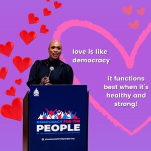 Ayanna Pressley Instagram - Happy Valentine’s Day! Sending some love your way on this special day 💜💞 Pass it on!
XO, AP