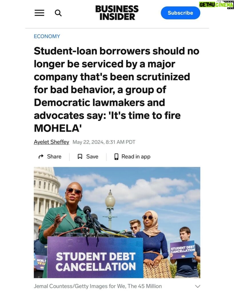 Ayanna Pressley Instagram - MOHELA has abused our borrowers and exacerbated the student debt crisis for far too long. That’s why @potus must #FireMOHELA and make clear that loan servicer negligence, exploitation, and profiteering will not be tolerated. There must be accountability.