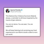 Ayanna Pressley Instagram - 👆 #NationalGunViolenceSurvivorsWeek