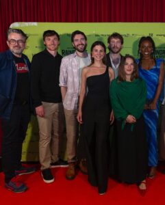 Aylin Tezel Instagram - @raindancefilmfestival thank you so much for making my dream come true. @chrissfulton asked me when I auditioned him for the main role Ian in FALLING INTO PLACE : What do you want to achieve with the film, what’s the dream? And I said: it’s quite a simple one, I would love to sit in @curzoncinemas in Soho one day and watch the film. 
…Well, it happened ✨♥️

Thank you to our Scottish producer @johndmckay from @compact.pictures and our amazing cast for celebrating the London premiere together @chrissfulton @layoakin @julietcowan1 @theblackpaddy @bravelittlenote @cbaz13 @alexmasonact 

Thanks to my stylist @malaikaland for dressing me in @cosstores thanks to @loewscommunications & @aeyde 

Photos©️: @raindancefilmfestival