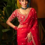 Ayoshi Talukdar Instagram - Just like that! ♥️✨💫 #red #saree #love #instagood #instagram