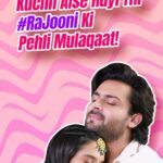 Ayushi Khurana Instagram - Pehli-pehli mulaqaat ka nasha hi kuchh aur hota hai. Aur pyaar ke kuchh aise hi nashe mein kho gaya Rajveer, jab pehli baar dekha usne apni Ajooni ko! Dekhiye inki ye prem-kahaani #Ajooni mein, Somvaar se Shukrvaar, raat 8.30 baje, sirf #StarBharat par! @shoaib2087 @aayushe_khurana