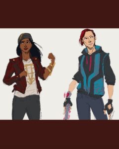 Azie Tesfai Instagram - Dansen ❤️🌈 Thank you for all of the fan art! #happypride What’s your favorite Dansen moment? Love you Chy! @chy_leigh 💕