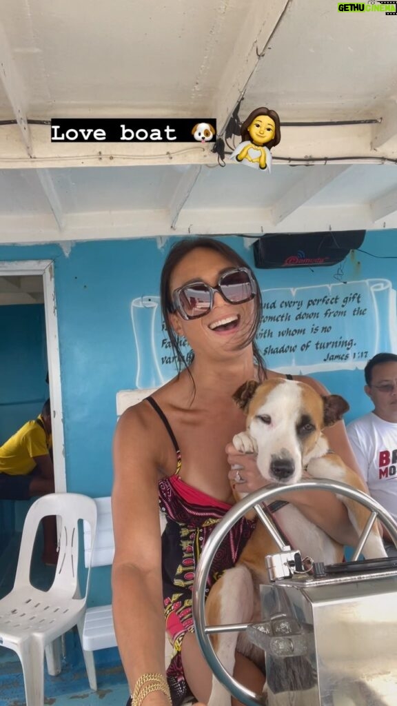BB. Gandanghari Instagram - #LoveBoat: sailing…. thru life💞 . What beholds us⁉️ Only God knows bogart🐶 for He is the Captain of this rescue ship❣️🚢 . Thank you Shai of @pettogotransportation for Bogart’s safe land and sea travel. 🙏 . #BBGandanghari #Bogart #Rescue #RescueDog #RescueMom #Furbaby #Furmama #Boatride 💯