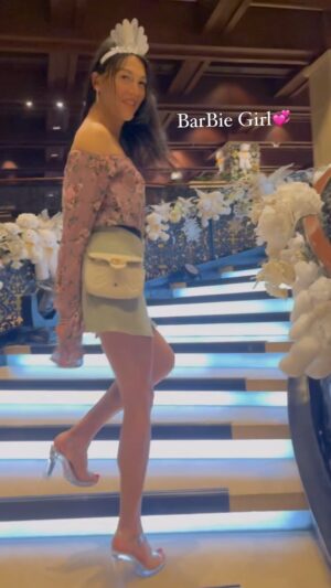 BB. Gandanghari Instagram - #Barbie: the world is my runway…❣️
.
The staircase challenge 🤫
.
Mag ingat at baka mahulog… bawal ang mapilayan‼️ 
.
#LatePost #Legs #Heels #Transparent #Pink #BodyBag 🌹