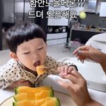 Bae Yoon-jung Instagram - 이 귀하고 맛있는 노을메론... 먹고싶어도 읍어서못먹는 노을메론... 1년에 5월만가능한 이 미치맛 노을메론.. 오늘밤 자정12:00 오픈합니다😎 @bbaeeonni_shop