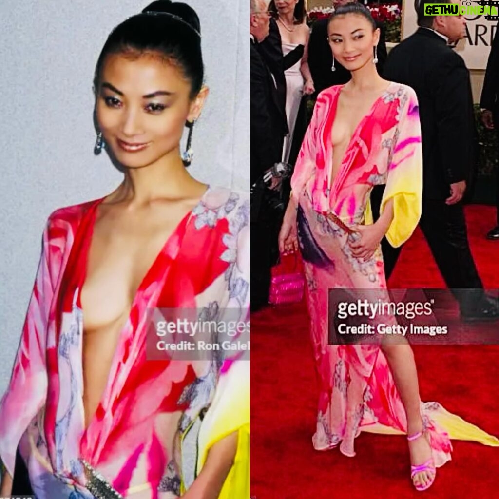 Bai Ling Instagram - One of the most innovative, glamorous, extravagant , celebrited #fashiondesigner #robertocavalli has left us, very sad to hear this news. 10pics This is his dress I wearing attending the #goldenglobesawards #redcarpet , I love it so much, might be one of my favorite dresses I have wear. I got so much attention before #Jenniferlopez wearing that green dress .I love that soft color so sexy feminine enchanting,made me feel like a #goddess landing on earth. A little story of me and Roberto sharing with you: I met Robeto many times as I used to go to so many #fashionshows #redcarpet events . He came to say hi to me many times, but I did not know who he is only my PR told me , finally he took me to a side said: Bai Ling, I can have any models’s attention in the world but how come not yours? I said: I am sorry I am not from here, really don’t know the #fashionworld who is who. Finally he invited me to his home city #Florence #italy🇮🇹 ,wow what a beautiful city, he drove a smart car because the city is so hard to park, he took me to those beautiful restaurants outside a beautiful church for a long afternoon lunch with his friends, and beautiful dinners. Wow I loved it so much, also his home just unbelievable, with real big marble columns, surrounded a blue swimming pools in the middle of the house , the whole house looked like a beautiful decorated #musem , with fancy classy expensive things all around, then I know he is very successful #fashion #desinger . And his personality was so warm, open and vibrate, just like his fashion , bright, vibrant, colorful, #glamorous and #extravagant just like his #lifestyle So glad I got to know him a little in his country Italy where I found endless beauty and history. May you rest in peace Roberto, what you left us is a brave joyful spirits in #marvelous fashion arts. #riprobertocavalli 🙏❤️🙏 Cookie: Only joy will create joy, only love will bright and left the stunning spirits for us to know ourselves and others of what a great value and how precious life is when you are in love with life itself. Salute fashion ! And salute Mr. Roberto Cavalli ❤️❤️ #fashionstyle #RobertoCavallifashion #白靈時尚 #redcarpetfashion