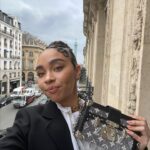 Bailey Bass Instagram - Thanks a million to @louisvuitton 🔓🤍 It was an absolute honor to attend such a fabulous show. @nicolasghesquiere you’re brilliant!! AND I got to attend with mama. #louisvuitton #parisfw