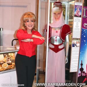 Barbara Eden Instagram - I had a ball on Thursday at the unveiling of my new exhibit at The Hollywood Museum! My 1998 Lexus commercial "Jeannie" costume and my original bottle from "I Dream of Jeannie" is on display for the next 3 months! -B #BarbaraEden #icon #hollywood #celebrity #idreamofjeannie #museum #instafamous #classictv #lexus #costume #legend