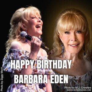 Barbara Eden Instagram - Let's all take a moment to wish our favorite blonde, Barbara Eden a very VERY Happy Birthday today! Share your birthday wishes for Ms. Eden here as she celebrates her 91st Birthday! -Team Eden 

(These photos were taken last week during Ms. Eden's appearance in Memphis TN for Elvis Week 2022.)

#happybirthdaybarbaraeden #barbaraeden #happybirthday #idreamofjeannie #hollywoodicon #legendary