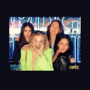 Barrett Wilbert Weed Instagram - Can you die from happiness? My heart is so full. I cannot believe we got to premiere our show this way, thank you @tribeca ! I cannot believe I got to wear neon, I cannot believe our amazing party, I cannot believe my incredible luck. In this house we cherish Eddie Burns 💕

Season 2 of Bridge & Tunnel on @epix drops July 10th 💃🏻

💄 @meganlanoux 
👗 @jacquemus 
👠 @maisonvalentino