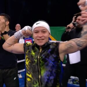 Beatriz Ferreira Instagram - 📝 59-55, 59-55, 58-55 all in favour to @beatrizferreira60kg 
 
To the judges scorecard on a TD 👊 

The Beast is a World Champion, now time to chase the Olympic dream 😈🇧🇷 #FerreiraLescano #McGrailLeach