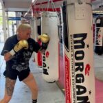 Bec Rawlings Instagram - Carbie Barbie is back in the gym 😎 waiting for @thenotoriousmma to lock in a fight for me 😉