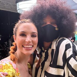 Becca Scott Instagram - I got to play with the most incredible mamas today! @krystinaarielle and @thehaleyexperience, you are utter delights. I just love you @one_af_one. Huge thanks to @dropouttv for having me on and to glam team @flawlessface_mua and @italian_beauty_secrets for making me look and feel fabulous!!! 

@um_actually