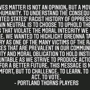 Becky Sauerbrunn Instagram - Black Lives Matter