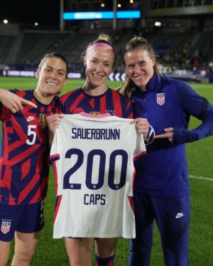 Becky Sauerbrunn Instagram - 200 with some friends!