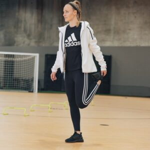 Becky Sauerbrunn Instagram - The tight makes me feel sleek. I can literally live in the Believe This 2.0 Tights. @adidaswomen #BelieveThis #createdwithadidas