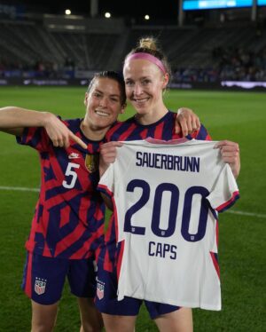 Becky Sauerbrunn Instagram - 200 with some friends!