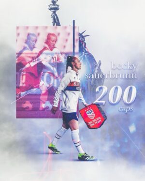Becky Sauerbrunn Instagram - 200 caps and counting, what a wild ride! I’ve played with and against some of the best players this world has to offer and each of those caps has taught me something valuable. Namely, if you don’t clear the ball well you’ll end up using your face to block the shot.