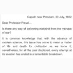 Belçim Bilgin Instagram - WHY WAR? Source; UNESCO https://en.unesco.org/courier/may-1985/why-war-letter-albert-einstein-sigmund-freud #ceasefirenow🇵🇸