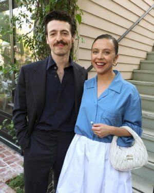 Bel Powley Instagram - LA for a hot sec for Masters Of The Air press with the lads ✈️ s/o my EXHILARATING co star @anthonyboyle 🤘🏼

Thank you @miumiu @chercoulter for the lewk!! And @kirinstagram @richardmarin 🥰

@appletv #mastersoftheair 💙