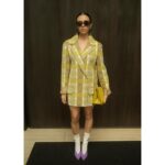 Bel Powley Instagram - 💛 Independent Spirit Awards 2024 💛 Wearing @marni 💋 Love you @chercoulter @celiaburtonmakeup @marcusrfrancis 📷 @alicefelgate Over and out @asmalllight !!!! 😭👏🏼