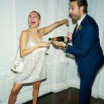 Bel Powley Instagram - 🤍🍰 thank you to my gorgeous sister @burnt_restaurant for making Doug’s favourite chocolate Guinness cake! And for @moetchandon for providing the chicest of champagnes for us and our guests! 🍰🤍