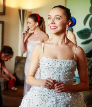 Bel Powley Instagram - 💘 and - thank you @miumiu for making all my dreams come true 💘 I have never felt so beautiful and so completely myself as I did in my wedding dress!! THANK YOU to the one and only @chercoulter for being on this journey with me, I love you! And the whole team @miumiu especially @veesback @ismaelefurlan and Natalia Wrigley - the design process of this dress was an incredible experience, and one I shall never forget 💖