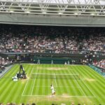 Bel Powley Instagram - Thank you @bazaaruk @jaguar for a gorgeous day at Wimbledon 💚🎾 thank you @chercoulter @miumiu for my tennis lewk and @dayaruci @emilyenglemanmakeup 🎾💚💚💚💚💚💚💚💚💚💚💚💚💚 so fun!!!