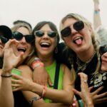 Bel Powley Instagram - Fav pic from the best weekend of my life @glastofest I love you so much @lolaboothby @kittywordsworth @queenieingrams @maddyjself 📸 by our @alicefelgate 💙💙💙💙💙💙