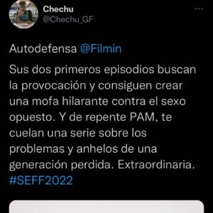 Belén Barenys Instagram - voy a presumir un poco de lo que ha sido estrenar Autodefensa en el @festivalsevilla aki con tuits y todo porque nos han dicho un monton d cosas bonitas y estoy super orgullosa d nosotros y agradecida de que este primer recibimiento haya sido tan bueno😭💘 29 d noviembre @enfilmin no lo olvideis z0rras 💘
