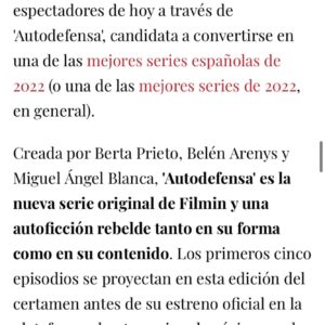 Belén Barenys Instagram - voy a presumir un poco de lo que ha sido estrenar Autodefensa en el @festivalsevilla aki con tuits y todo porque nos han dicho un monton d cosas bonitas y estoy super orgullosa d nosotros y agradecida de que este primer recibimiento haya sido tan bueno😭💘 29 d noviembre @enfilmin no lo olvideis z0rras 💘